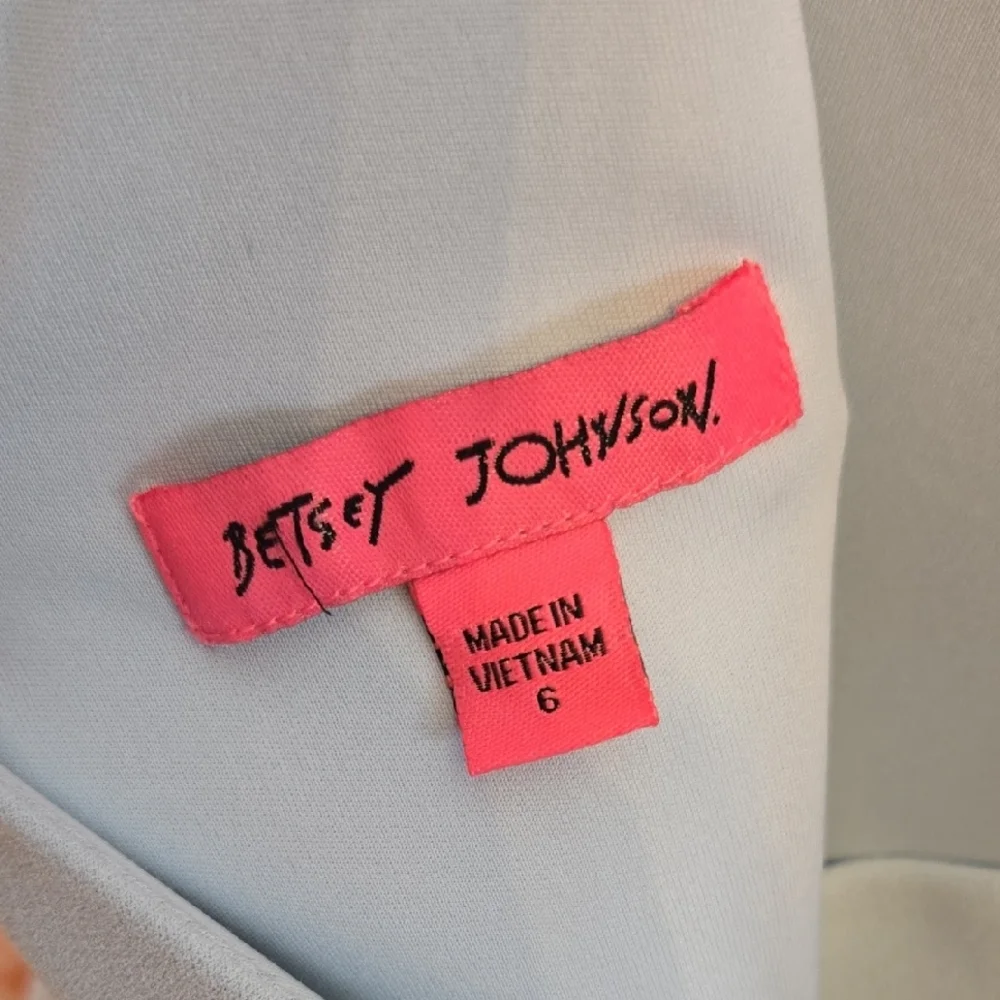 Betsey Johnson light blue sz 6 sleeveless midi dress like new - Picture 4 of 9